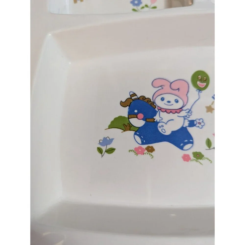 Peco Melamine Childs Sectioned Meal Tray 12x9 inch Shin-San 1983‎ geese fairy